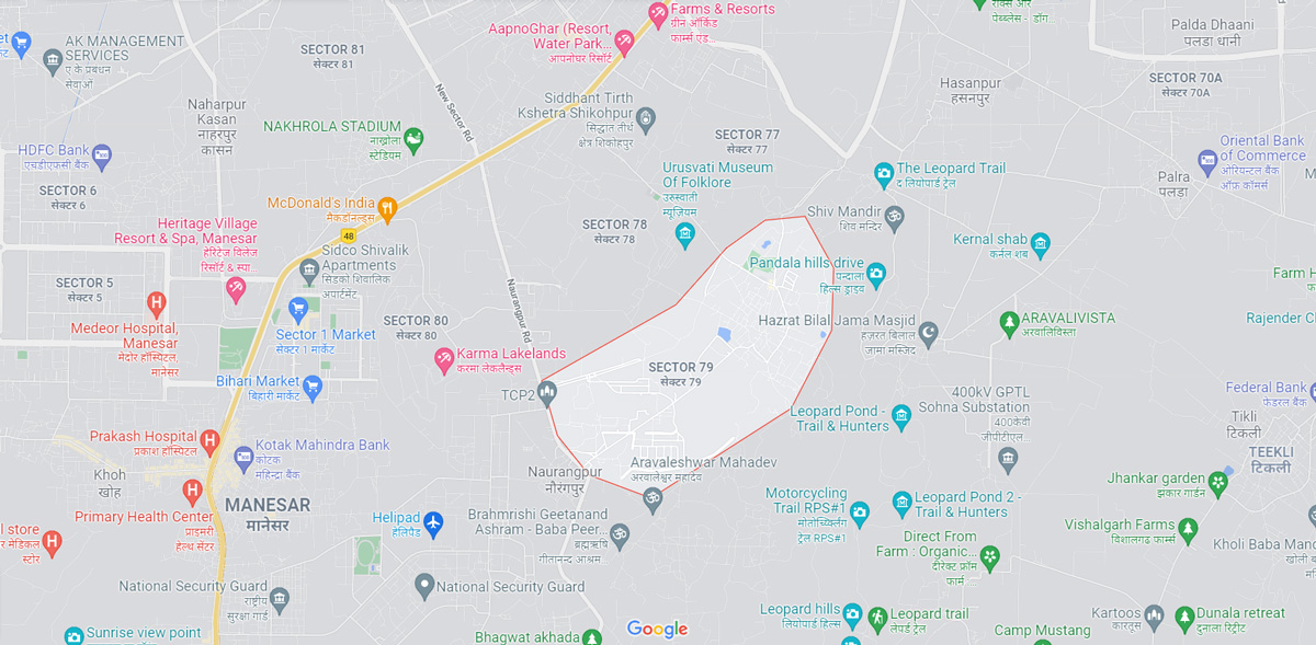 M3M Plots Sector 79 location map